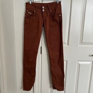 Roberto‎ Cavalli Vintage Y2K Low Rise Slim Fit Pants – Rust Brown – Size 29
